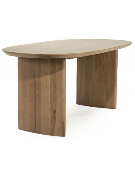 Ovalt spisebord aflangt eg egetræ træ moderne design køkken alrum stuebord