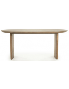 Ovalt spisebord aflangt eg egetræ træ moderne design køkken alrum stuebord