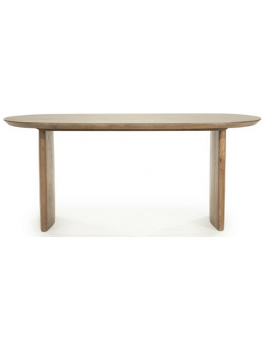 Ovalt spisebord aflangt eg egetræ træ moderne design køkken alrum stuebord