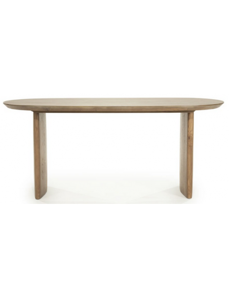 Ovalt spisebord aflangt eg egetræ træ moderne design køkken alrum stuebord
