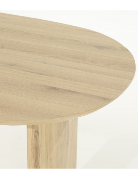 Ovalt spisebord aflangt eg egetræ træ moderne design køkken alrum stuebord