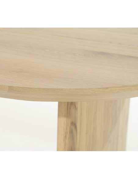 Ovalt spisebord aflangt eg egetræ træ moderne design køkken alrum stuebord