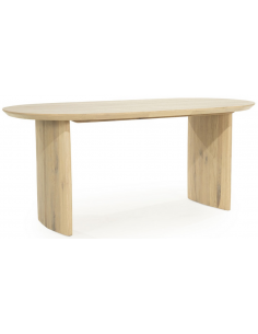 Ovalt spisebord aflangt eg egetræ træ moderne design køkken alrum stuebord 2