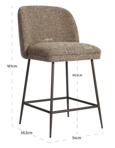 moderne barstol stof design køkkenø høj køkken 2