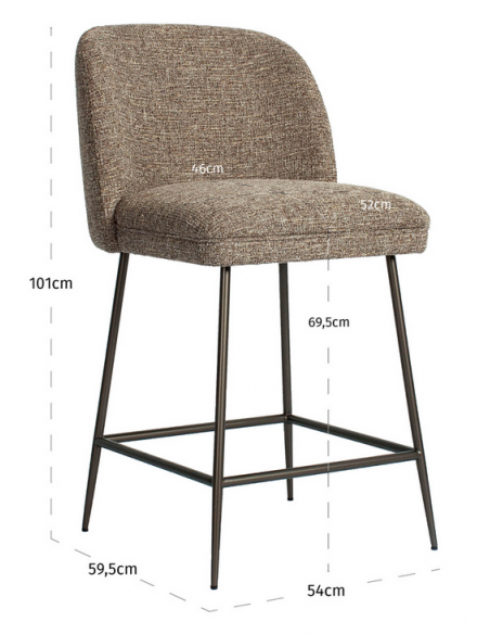 moderne barstol stof design køkkenø høj køkken