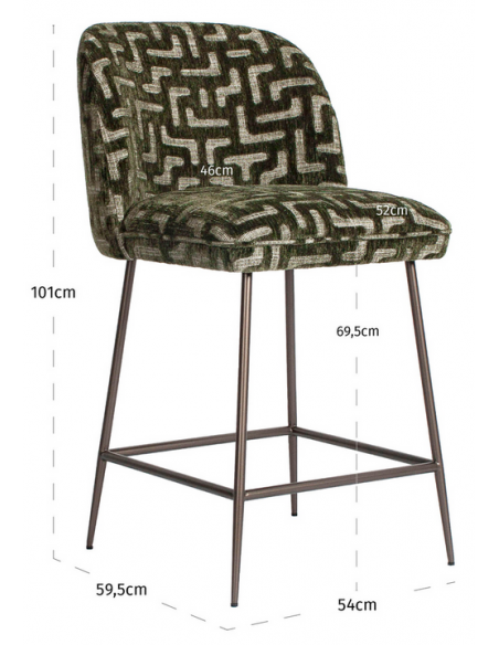 moderne barstol stof design køkkenø høj køkken