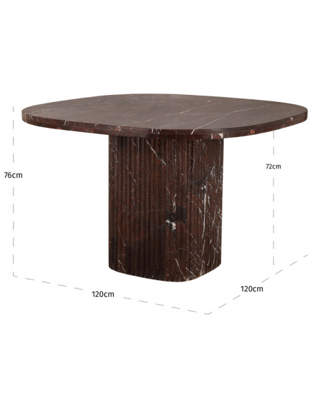 Spisebord firkantet kvadratisk keramik marmor moderne design 120
