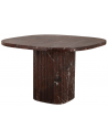 ORCHID Firkantet spisebord i jern og marmor 120 x 120 cm - Bordeaux marmor