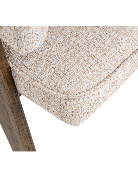 spisebordsstol med armlæn stof tekstil træ design moderne