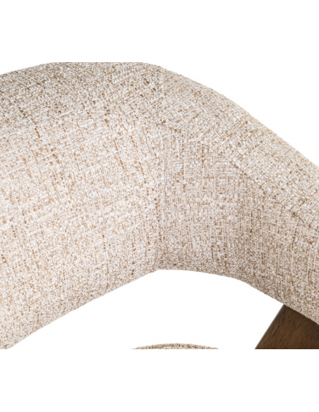 spisebordsstol med armlæn stof tekstil træ design moderne