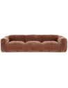 MONTY 4-personers sofa i polyester 288 x 100 cm - Kaffebrun