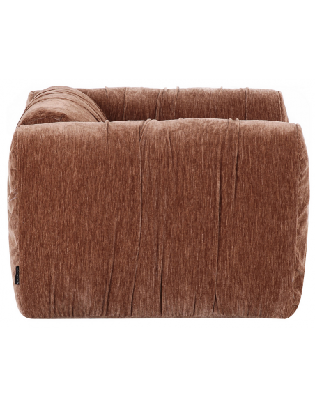 lænestol loungestol stof moderne design brun stor bred flyder luksus