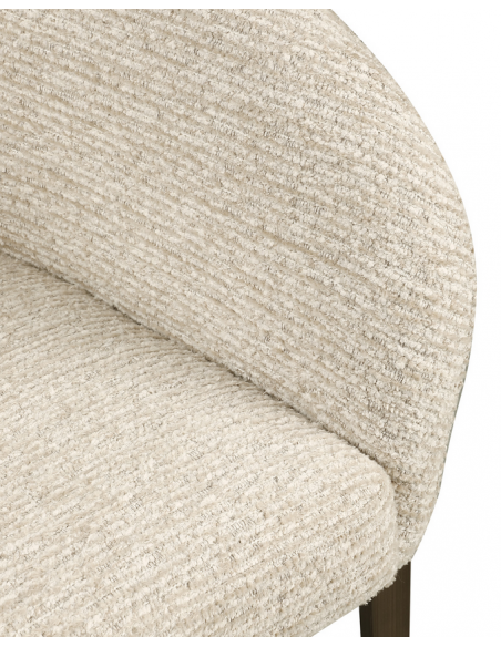 spisebordsstol metal stof armlæn moderne design beige