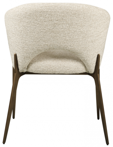 spisebordsstol metal stof armlæn moderne design beige
