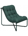 Lounge havestol i stål og polyester H76 cm - Mørkegrøn