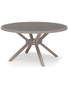 Hillerstorp rundt havebord i aluminium og keramisk glas Ø140 cm - Gråbeige/Grå