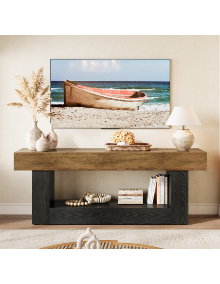 tvbord med opbevaring træ eg opbevaring stuemøbler