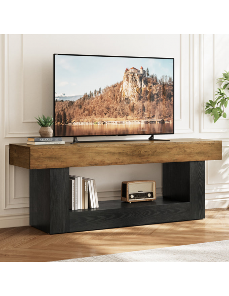 tvbord med opbevaring træ eg opbevaring stuemøbler