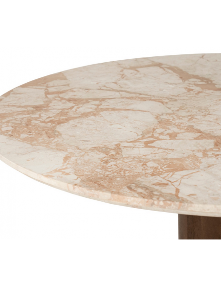 Rundt spisebord træ moderne design køkken alrum stuebord