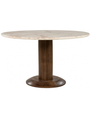 Rundt spisebord træ moderne design køkken alrum stuebord