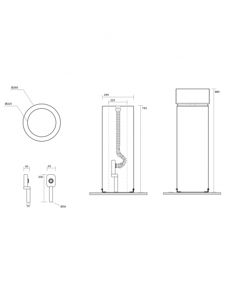 håndvask fritstående fristående vask gulvmonteret gulv badeværelse keramik hvid