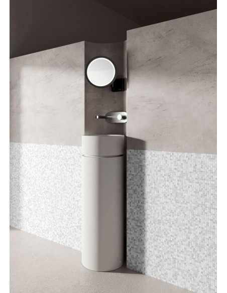 håndvask fritstående fristående vask gulvmonteret gulv badeværelse keramik hvid