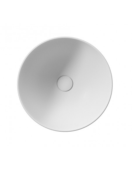 rund håndvask vask bordmonteret bordplade keramik badeværelse