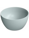 Bordmonteret rund håndvask i keramik Ø42 cm - Mat isblå