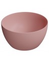 Bordmonteret rund håndvask i keramik Ø42 cm - Mat pink