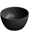 Bordmonteret rund håndvask i keramik Ø42 cm - Mat sort