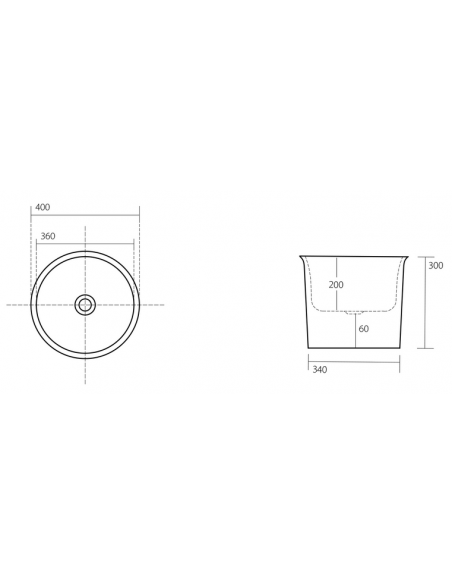 rund håndvask vask bordmonteret bordplade keramik badeværelse