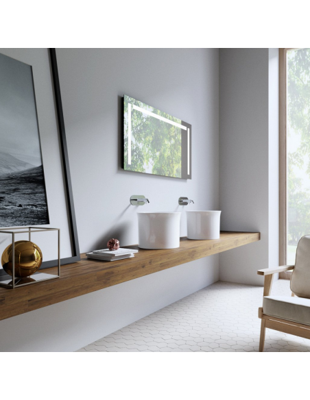 rund håndvask vask bordmonteret bordplade keramik badeværelse