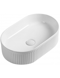 oval håndvask vask bordmonteret bordplade keramik badeværelse