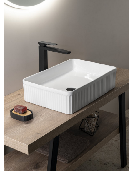 håndvask vask bordmonteret bordplade keramik badeværelse