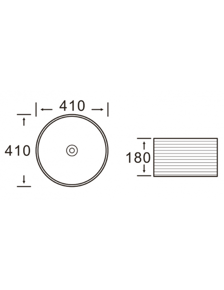 rund håndvask vask bordmonteret bordplade keramik badeværelse