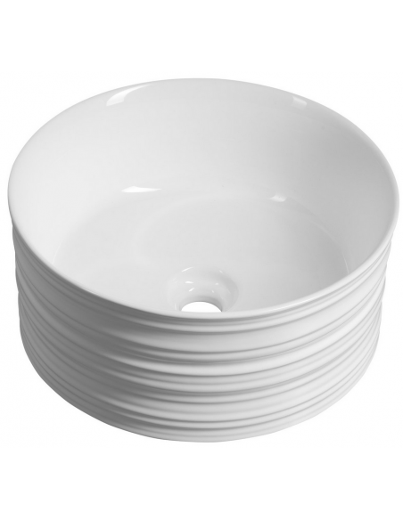 rund håndvask vask bordmonteret bordplade keramik badeværelse