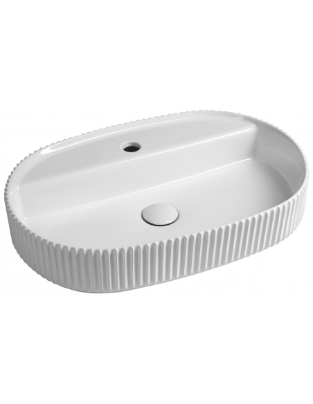 oval håndvask vask bordmonteret bordplade keramik badeværelse