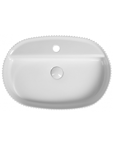 oval håndvask vask bordmonteret bordplade keramik badeværelse