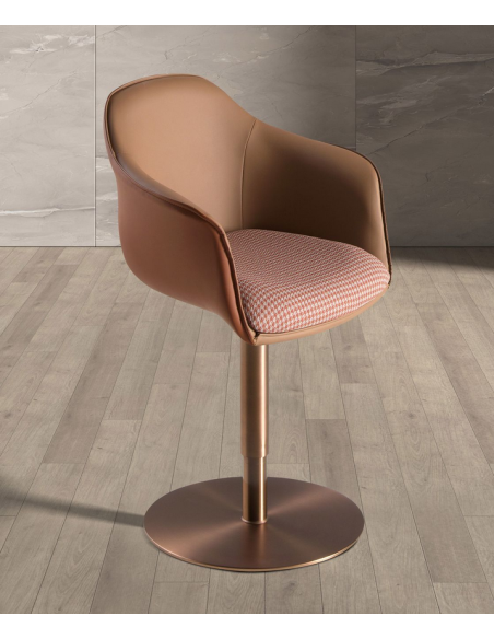 barstole med ryglæn træ læder erhvervsindretning restaurantmøbler