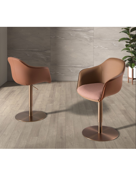 barstole med ryglæn træ læder erhvervsindretning restaurantmøbler