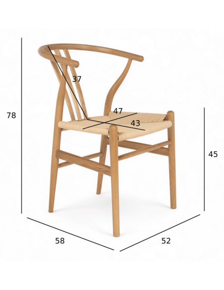 spisebordsstole træ eg egetræ moderne nordisk dansk design rattan flet armlæn