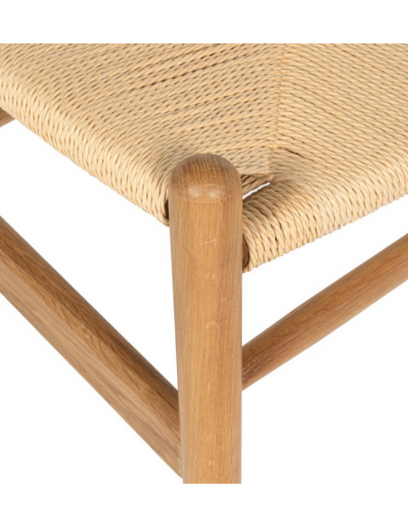 spisebordsstole træ eg egetræ moderne nordisk dansk design rattan flet armlæn