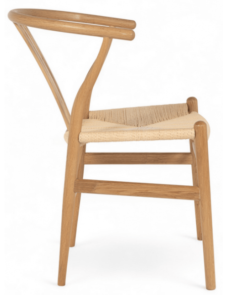 spisebordsstole træ eg egetræ moderne nordisk dansk design rattan flet armlæn