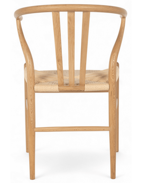 spisebordsstole træ eg egetræ moderne nordisk dansk design rattan flet armlæn