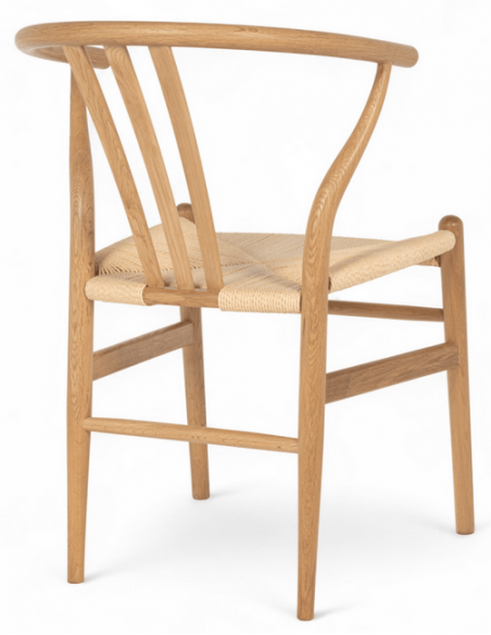 spisebordsstole træ eg egetræ moderne nordisk dansk design rattan flet armlæn