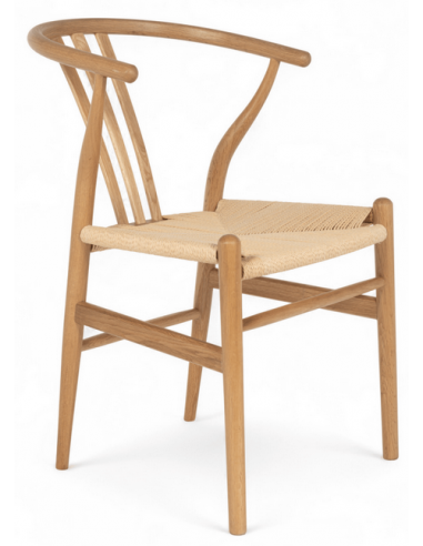 spisebordsstole træ eg egetræ moderne nordisk dansk design rattan flet armlæn