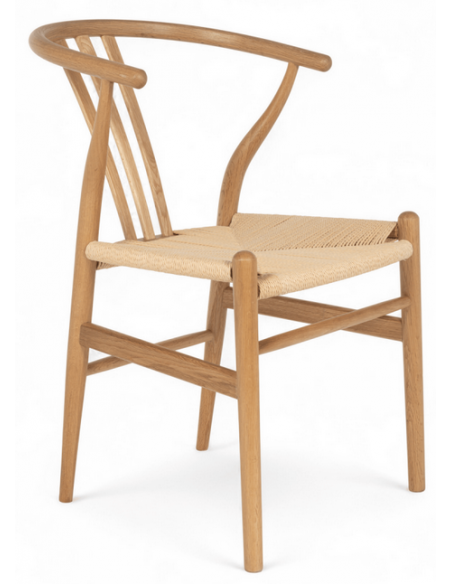 spisebordsstole træ eg egetræ moderne nordisk dansk design rattan flet armlæn