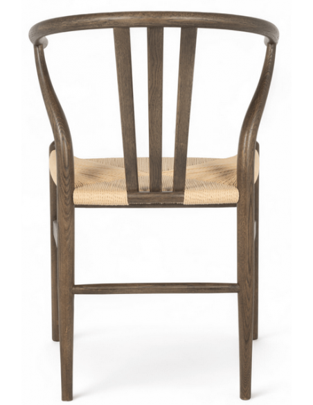 spisebordsstole træ eg egetræ moderne nordisk dansk design rattan flet armlæn