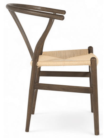 spisebordsstole træ eg egetræ moderne nordisk dansk design rattan flet armlæn