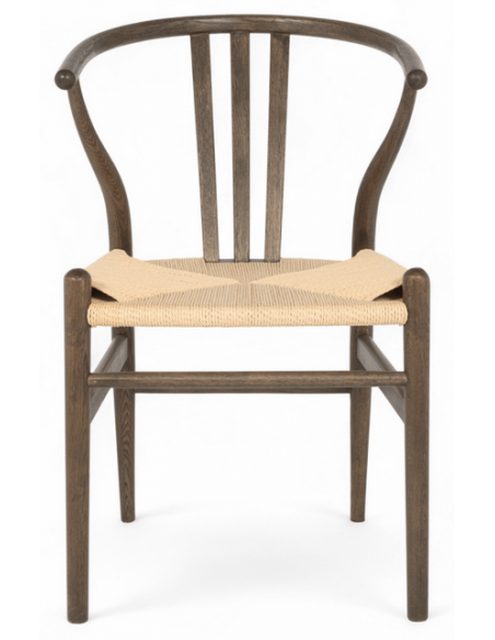 spisebordsstole træ eg egetræ moderne nordisk dansk design rattan flet armlæn